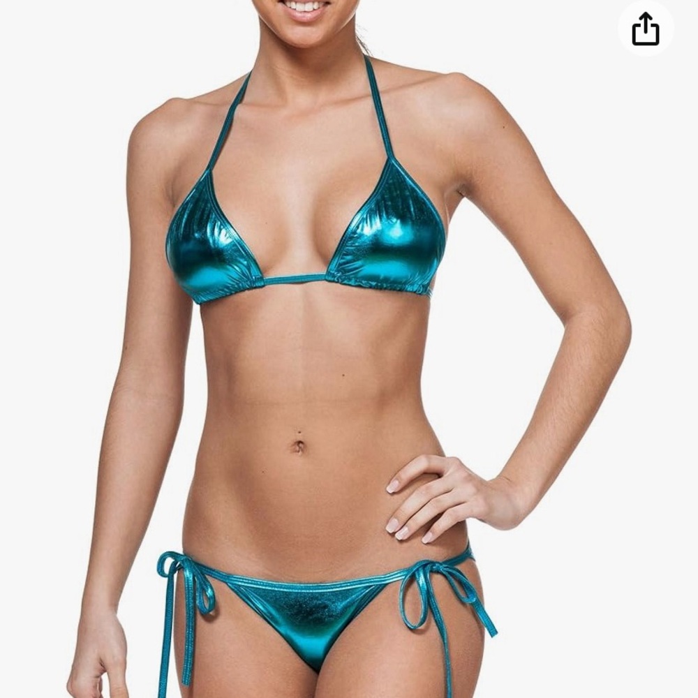 Gary Majdell Sport Women’s Metalic Turquoise Small Swimsuit